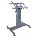 Support mobile à roulettes écran SpeechiTouch ajustable manuellement